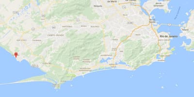 地图的海滩Sepetiba
