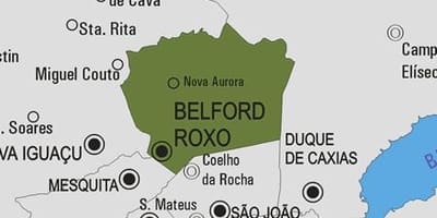 地图贝尔福德Roxo市