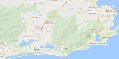 地图上的贫民区的Cidade de Deus