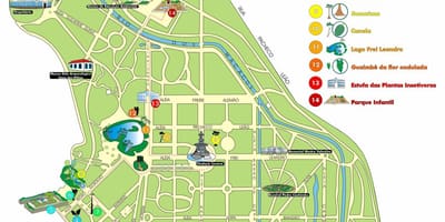 地图上的里约热内卢植物园