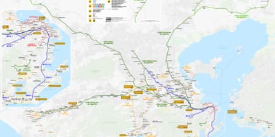 地图上的里约热内卢的运输