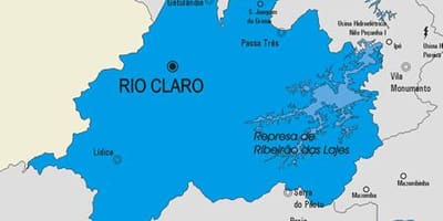 地图的里约Claro市