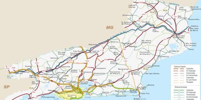 地图的公路，里约热内卢