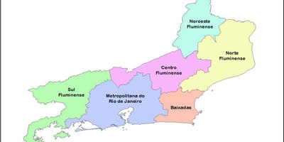 地图mesoregions Rio de Janeiro