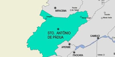 地图圣Antônio de Pádua市