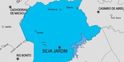 地图的席尔瓦市Jardim